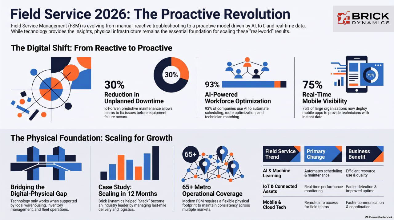 Field service management trends in 2026 infographic